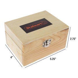 Stalwart - 75-ST6040 Letter and Number Steel Punch Stamp Set, 36 Piece Stamping Punch and Die Wood Storage Case By (For Metal Keys Crafts Leather and More)