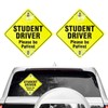 ZNDAW 2 PCS Student Driver Sign for Car Window, 5"×5"
