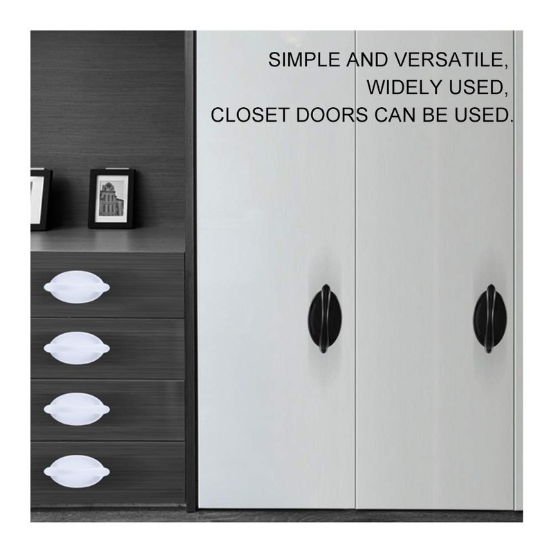 WishLotus 2Pcs Self-Adhesive Cupboard Handles, Modern Minimalism Cupboard Door Handle,
