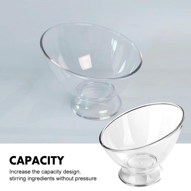 DOITOOL Plastic Angled Bowls Clear Serving Bowls Japanese Salad Dish