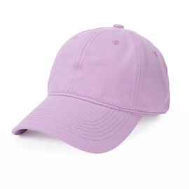 Cappellino da Baseball 100% Cotone, Cappello Uomo Donna Regolabile 55-60 cm, Berretto con Visiera Traspirante e Confortevole, Cappello Sportivo Casual per Tempo Libero e Outdoor - Lilla
