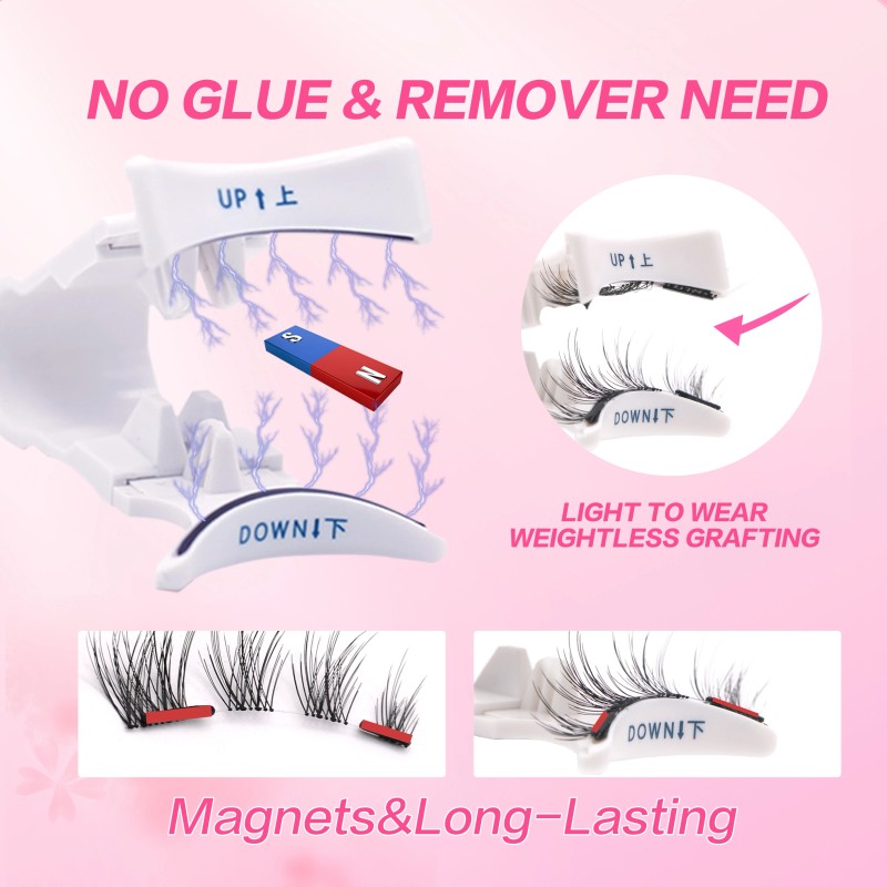 Reusable Magnetic Lashes Natural Look Magnetic Eyelashes No Glue Needed