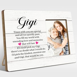 EWDMOUK Times with You Are Special Gigi Wood Picture Frame,Gigi Birthday Gifts,Gifts for Grandma from Granddaughter Grandson,Mothers Day Gift for Grandmas