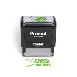 Promot Teacher Stamps for Classroom - Check Your Work Self Inking Stampers for Kids - Homeschool Grading Tool, Encouraging Motivational Kids Stamp for School, Choose from 40 Fun Rubber Stamp Designs