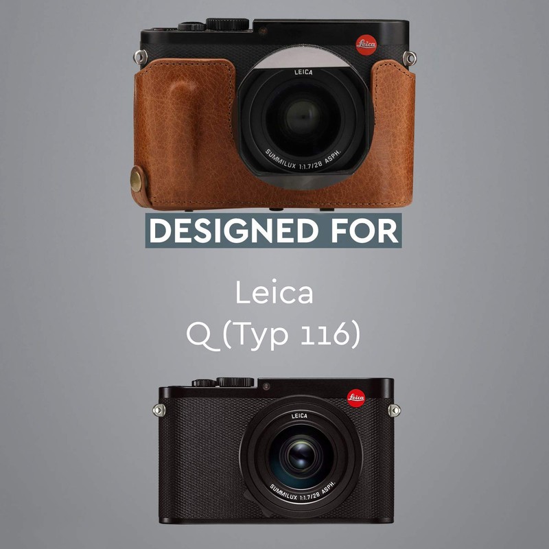 MegaGear Ever Ready Genuine Leather Camera Case compatible with Leica