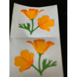 MRS. GROSSMAN’S STICKERS FLORAL GOLDEN FLOWER FLORAL 4 SQUARES/4 FLOWERS