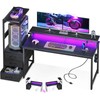 AODK 59 Inch Gaming Desk with USB Charging Ports &