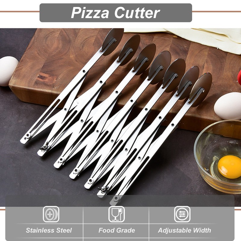 7 Wheel Stainless Steel Pizza Knife Wheel Knife Cutter Adjustable