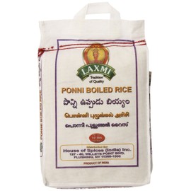 Laxmi All-Natural Ponni Boiled (Like Gold) Rice, 10 Pounds