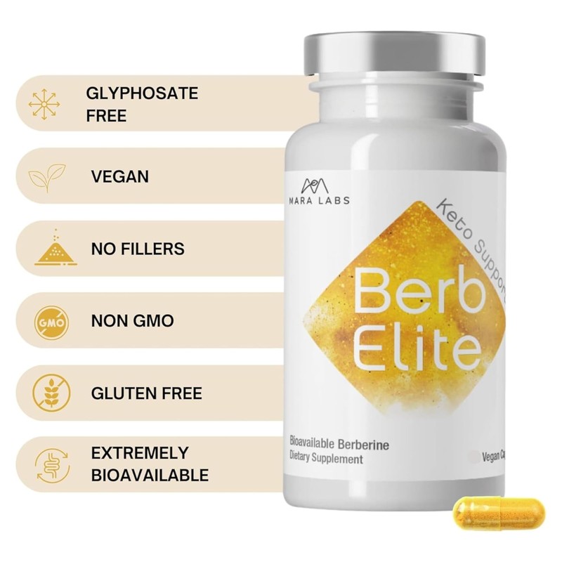 Mara Labs BerbElite | 350mg Berberine HCL & Broccoli Seed