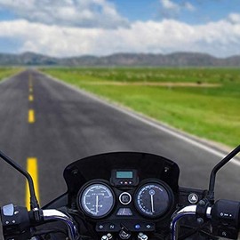 Bike Clock, Digital Clock, Waterproof, Compact Clock, Digital, Motorcycle, Electronic Watch, Waterproof, Digital Watch, Mini Clock, IP64 Waterproof, Textured, Durable, No Wiring Required, Easy to