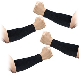 2 Pairs Cut Resistant Level 5 Arm Sleeves – Abrasion-Resistant Forearm Protectors (Size M)