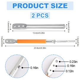 Wire Fence, T Post Clips Tool with Winder 3 Holes Wire Twister Wire Fence Fastener for Bender Tool Installation Repair Tool for Wire Fence (Orange)