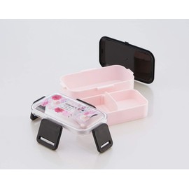 Skater PFLW4 Fluffy Lunch Box, 2-Tier, Herbarium, Pink, 20.3 fl oz (600 ml)