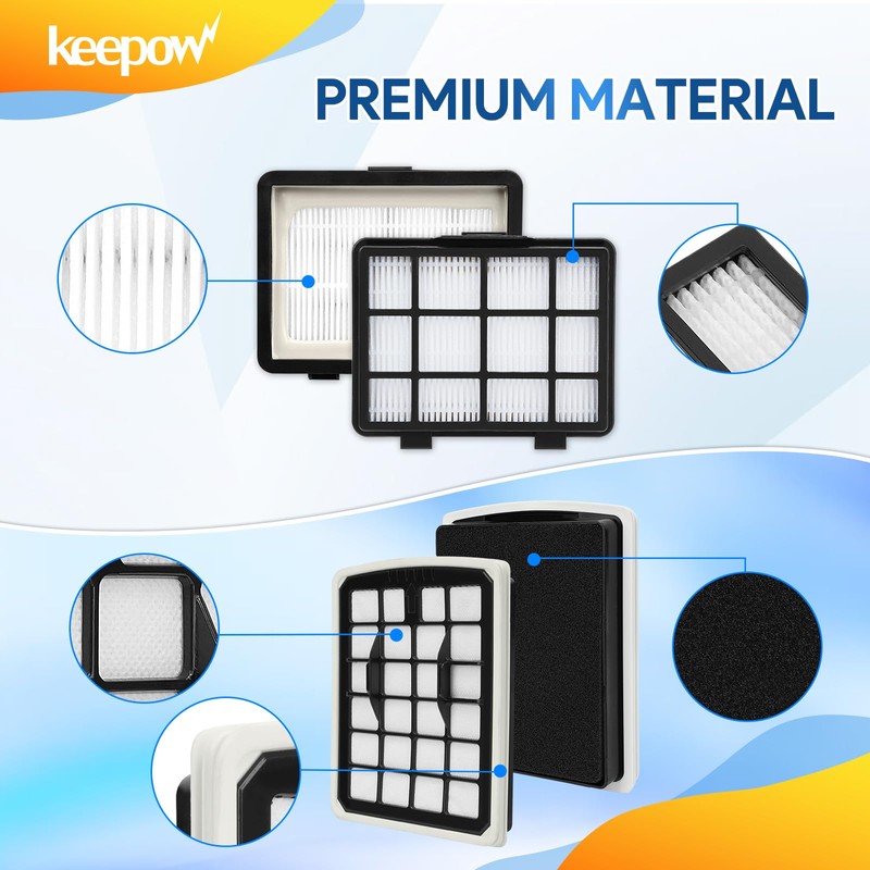 KEEPOW Replacement Filters Compatible with Eureka NEN180 NEN186BL Bagless Canister