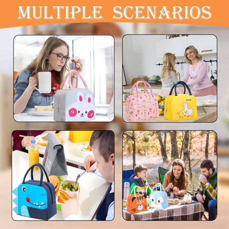 LHLZNB Kids' Small Insulated Lunch Bag - Open Cooler for