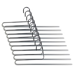 Mawa KH35U Silver 10 Piece Hanger Pants Long Skirt for Stalls Single Silver