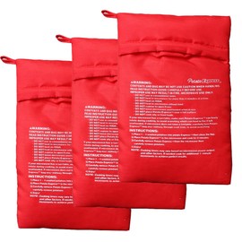 3 Pack Baked Potato Microwave Bag, Reusable Baked Potato Cooker Pouch, Washable Potato Baking Bag for Microwave Oven, Perfect for Steaming Cooking Yams, Corn