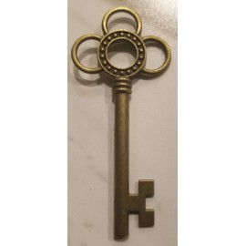 Unbranded Skeleton Keys Brass Jewelry Craft 2.5" Steampunk Necklace Pendant (Minor Wear)