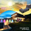 Gtliba Solar Fence Lights Outdoor 10 Colors, Warm White &
