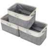 Sorbus Fabric Storage Cubes 15 Inch, 3 Pack, Grey, Jute