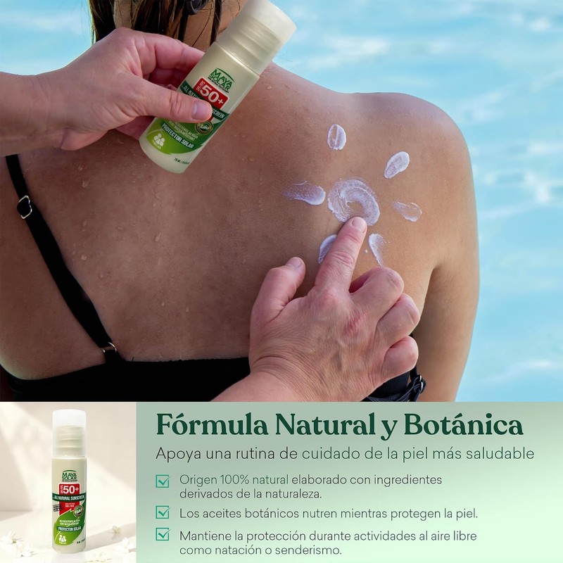 Maya Solar Bloqueador Solar 100% Ingredientes Naturales Minerales SPF 50+