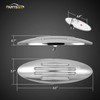 Partsam 5Pcs Flatline Amber Oval Semi Truck 24LED Marker Lights,