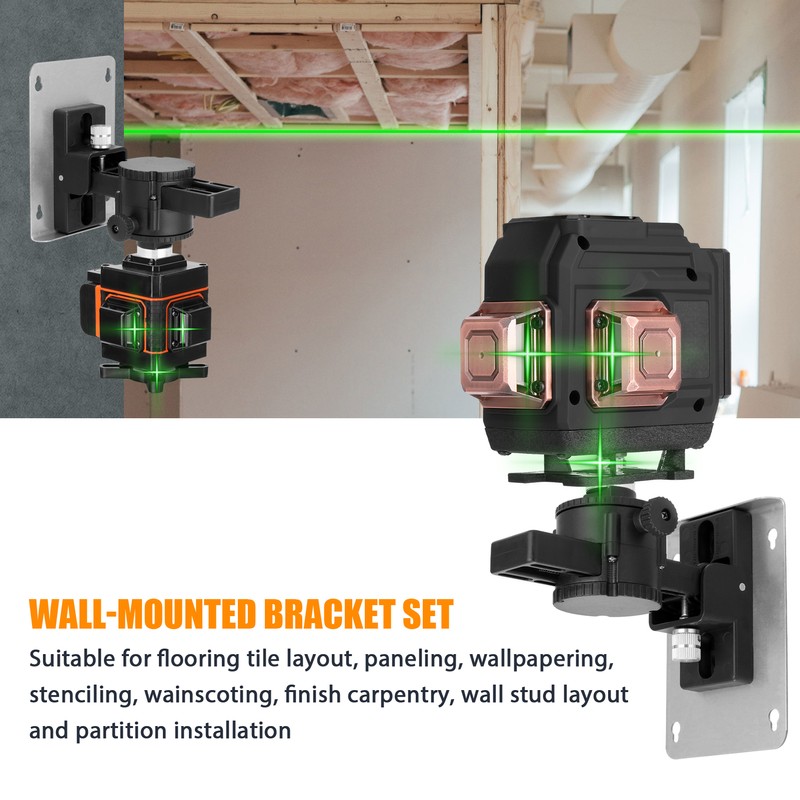 360 Degree Rotation 15°Tilt Angle Adjustable Laser Level Wall-mounted Bracket