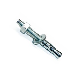 MIGHTY FASTENERS Zinc-Plated Steel Wedge Anchors, 3/8" X 2-3/4" - Heavy-Duty Mounting Bolts for Concrete - 25 Pack