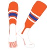 PEAR SOX OTC Baseball Softball Stirrup Socks (B, 7in) Orange,