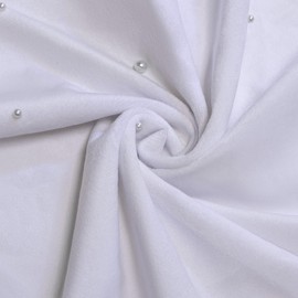 Women's Soft plush Shawl Wraps Shrug stunning pearls for Evening Dress Wedding Cape Cover Up 1920s White Shawl