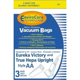 Eureka 3 Vacuum Bags-HEPA, Eureka Style AA Bags Victory True # 158