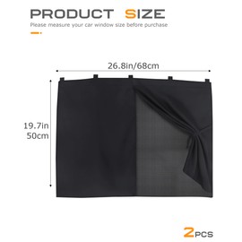 Flaconi 2 pieces sun protection car baby, high-quality double protection effect sun protection car children with full shade/partial shade, magnetic car curtain, fits most cars, SUVs, minivans