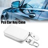 X AUTOHAUX Faux Leather Zipper Car Fob Key Case for