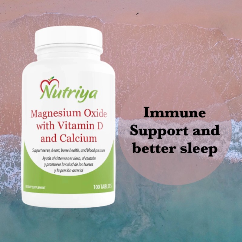 Nutriya Magnesium oxide with vitamin D3 and Oyster Calcium