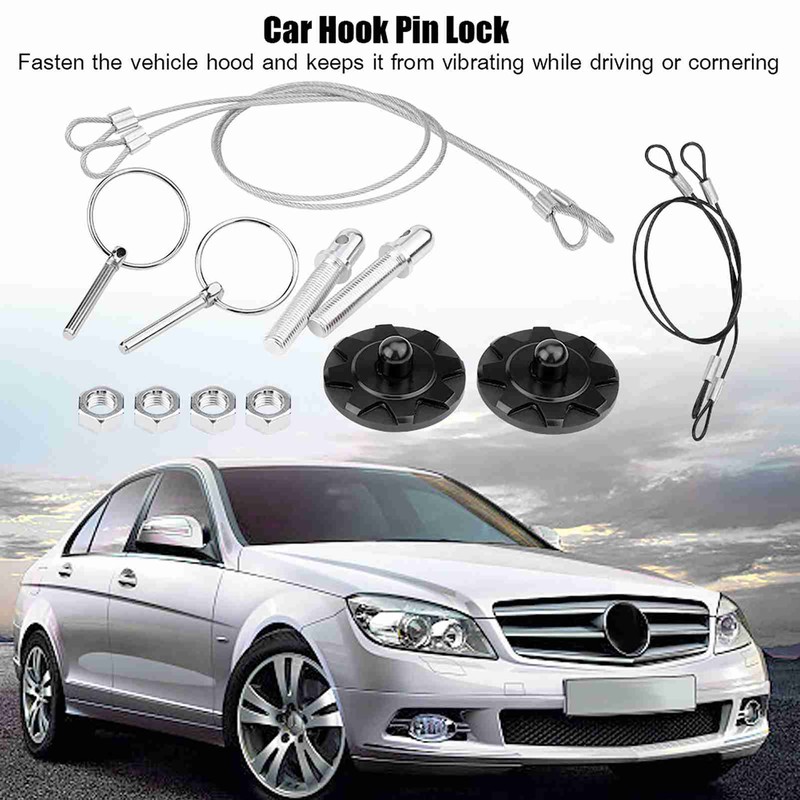 CNC Aluminum Alloy Car Racing Hood Pin Lock Appearance Kit