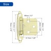 sourcing map Cabinet Kitchen Inset Hinges, 6Pcs 1/2" Overlay Semi-Concealed