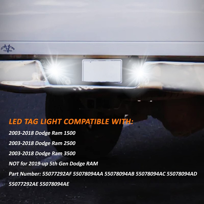 Bestview LED License Plate Light With Clip Retainer, Tag Lights