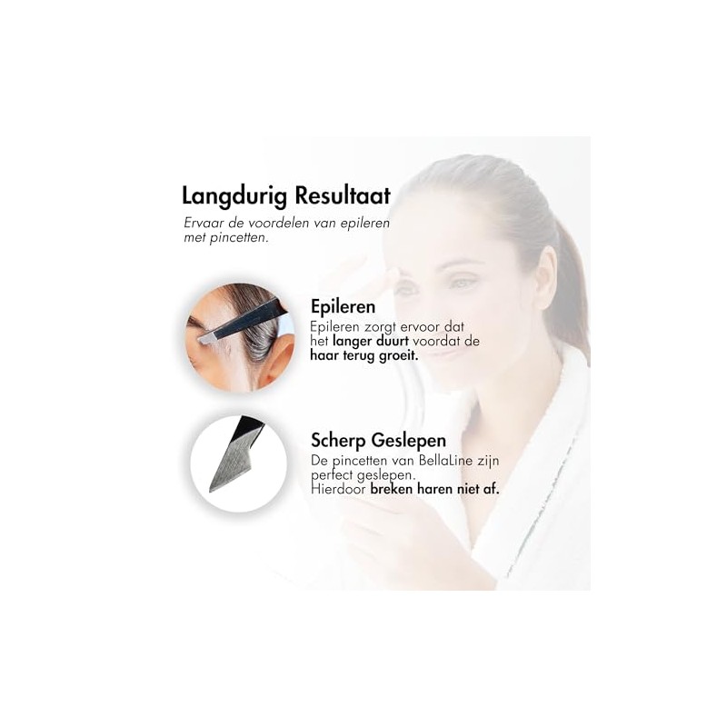 Tweezers Set - Professional Eyebrow Tweezers Set with Scissors &