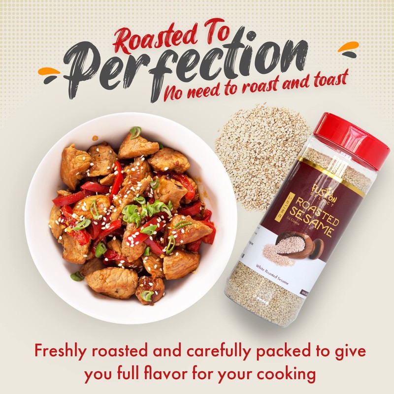 Fusion Select Roasted Black Sesame Seeds - Natural Toasted Sesame