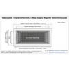 Venti Air 12" X 6" Single Deflection, Adjustable Air Supply