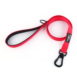 Snootiful Hound Secure Locking Dog Lead with Padded Handle - Carabiner Dog Leash - Anti Theft (Red, 150cm)