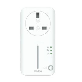 STRONG POWERL600DUOUKV2 AV600 Passthrough Powerline Kit, Data Transfer Speed Up to 600 Mbps, Pack of 3, Up to 300m range, No Configuration Required, UK Plug White