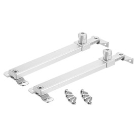 uxcell 2Pcs 285mm Casement Stay Window Latch, Stainless Steel Casement Window Stays, Adjustable Friction Stay Hinges Window Brace, Spray Silver