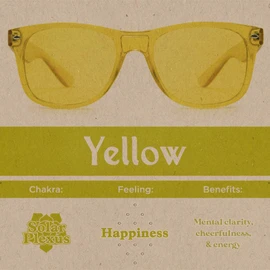 PURPLE CANYON Yellow Color Therapy Glasses for Chakra Healing, Chromotherapy, and Mood