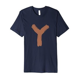 Creative Bold Leather Letter Y - Design - Alphabet - Marker Premium T-Shirt