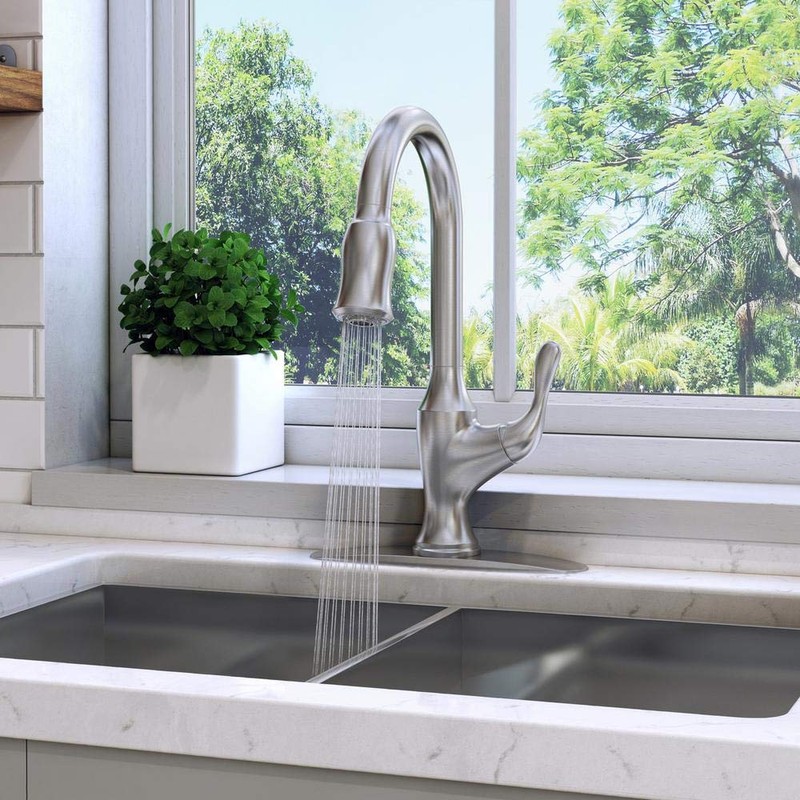 Pfister Deming Kitchen Faucet with Pull Down Sprayer and Soap