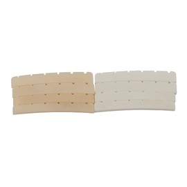 Dopro 2-Pack 7.25" Radius Curved Base Pure Bone Nut Pre-Slotted Bone Nut for Strat/Tele Guitars Unbleached