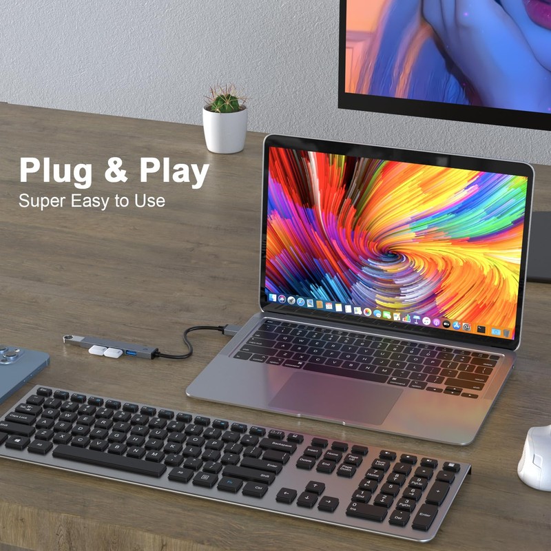 Docking Station,TOTU USB A Hub, 4 Ports USB A 3.0