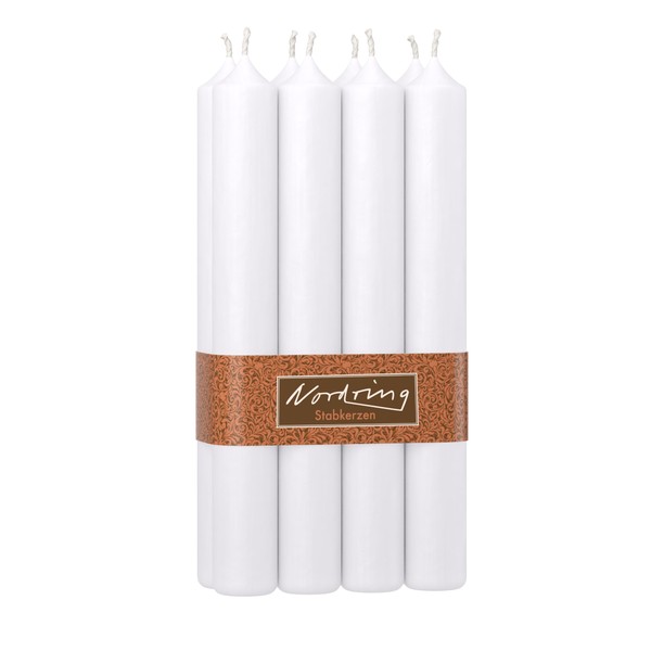 Nordring 8 Taper Candles 2.2 x 18 cm White